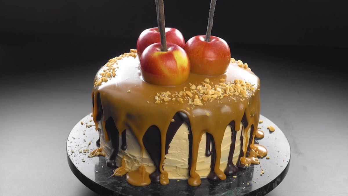 Pastel de manzana con caramelo salado: una delicia de carnaval mejorada