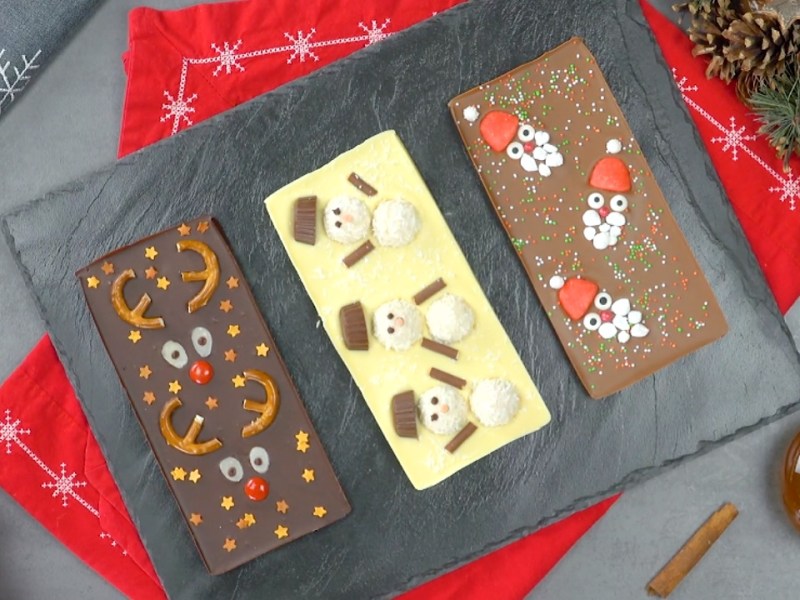 Chocolates de Navidad caseros