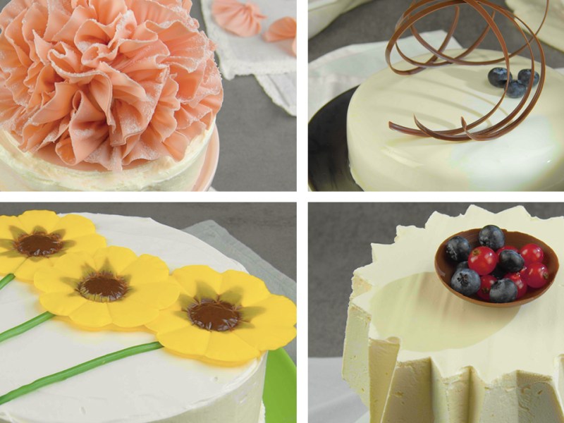 4 decoraciones creativas de chocolate para pasteles y postres