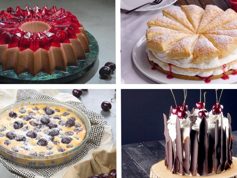 5 postres deliciosos con cerezas | Riquísimos pasteles de cereza